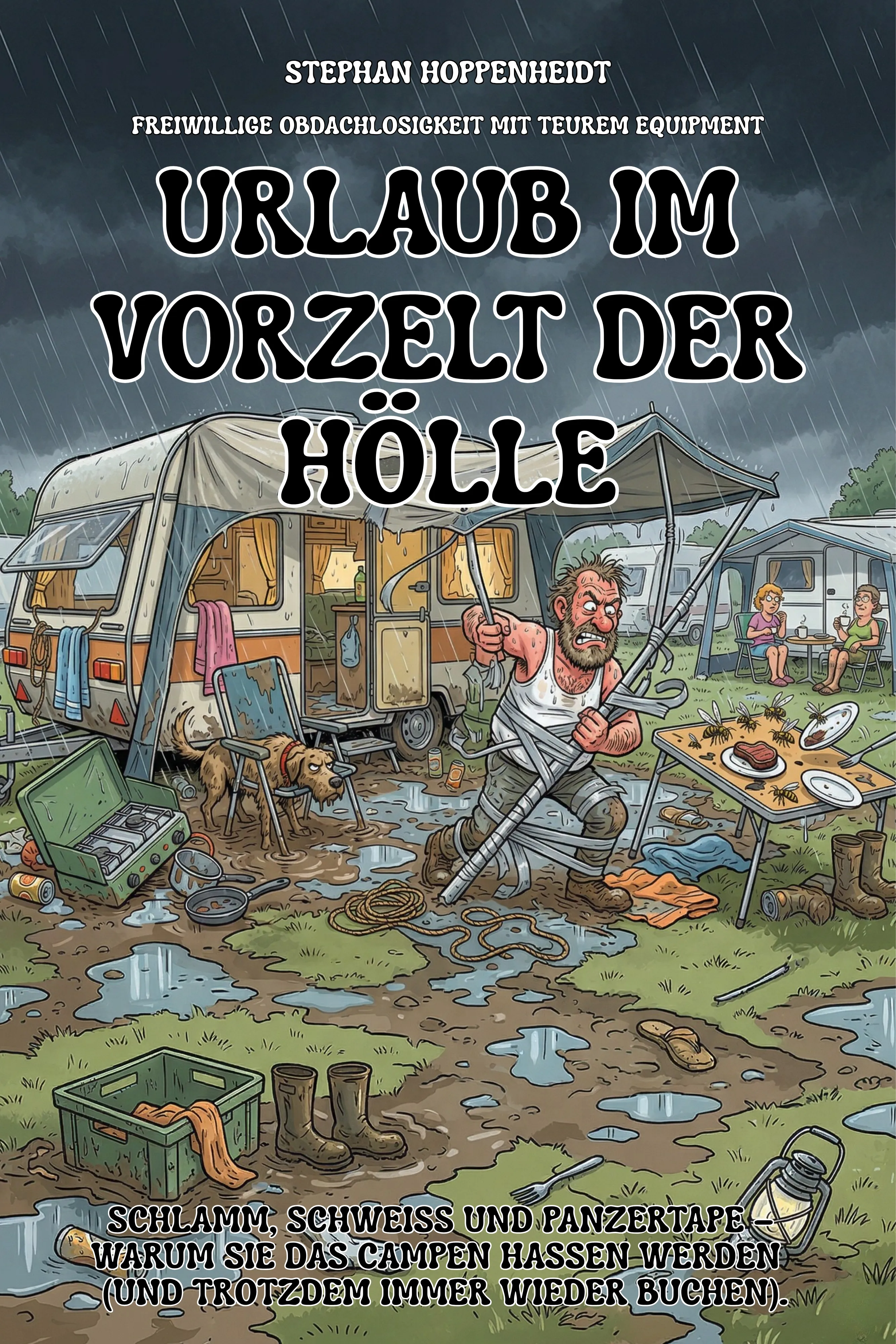 Cover Urlaub im Vorzelt der Hölle: Schlamm, Schweiß und Panzertape – Warum Sie das Campen hassen werden