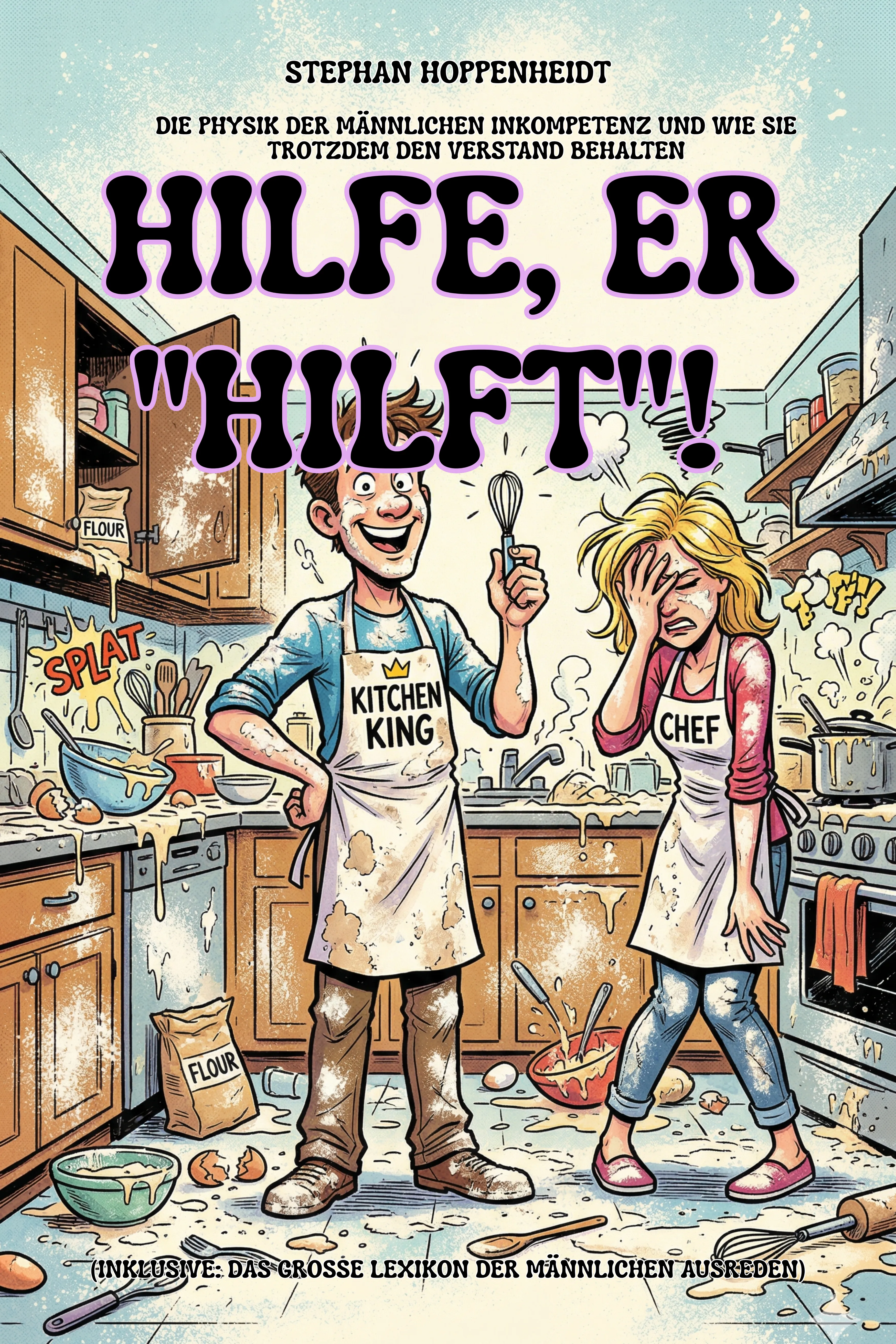 Cover Hilfe, er "hilft"!: Die Physik der männlichen Inkompetenz und wie Sie trotzdem den Verstand behalten.
