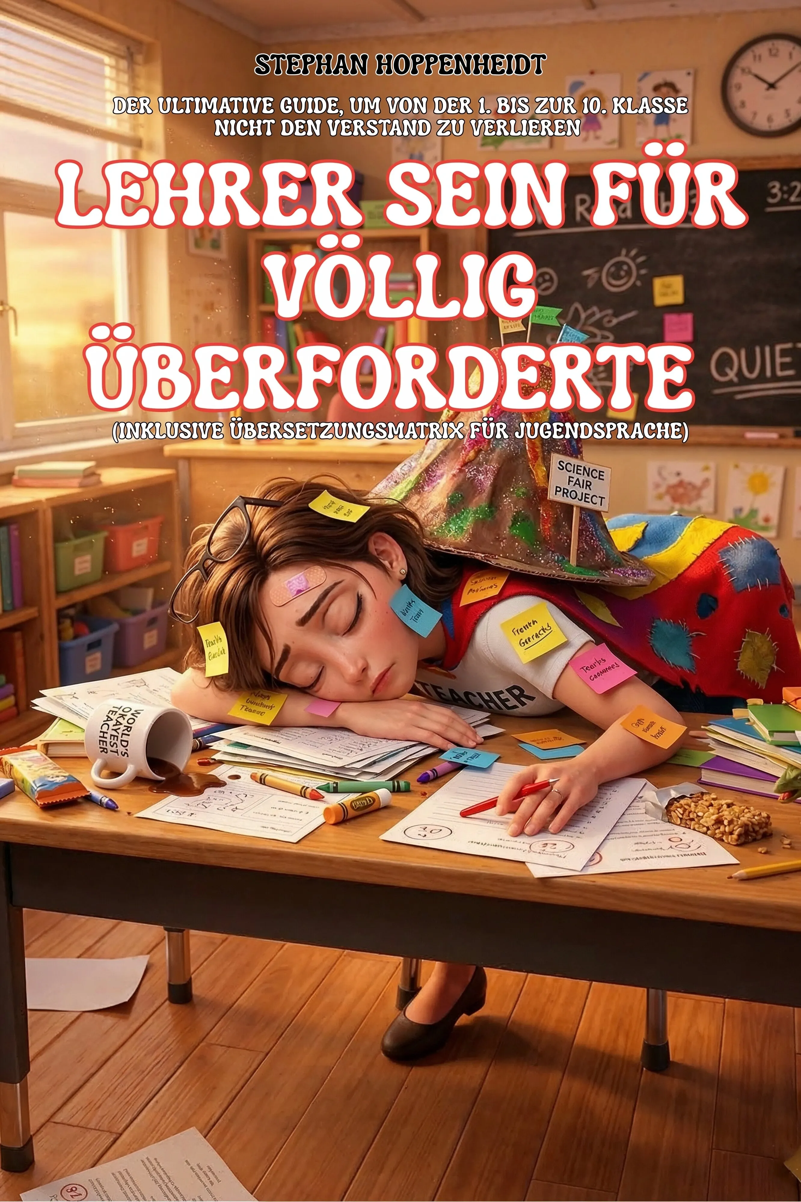 Cover Lehrer sein für völlig Überforderte: Der ultimative Guide, um von der 1. bis zur 10. Klasse nicht den Verstand zu verlieren