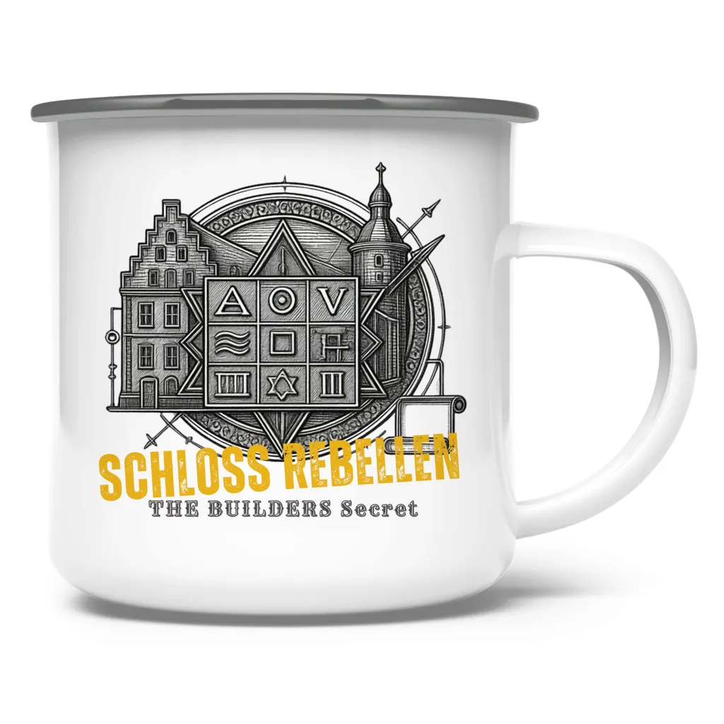 Emaille Tasse Schloss Rebellen